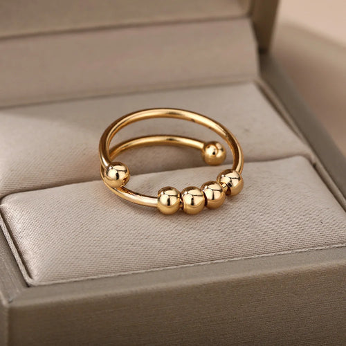 Bague Spinner Anti-Stress — Acier Inoxydable Ajustable