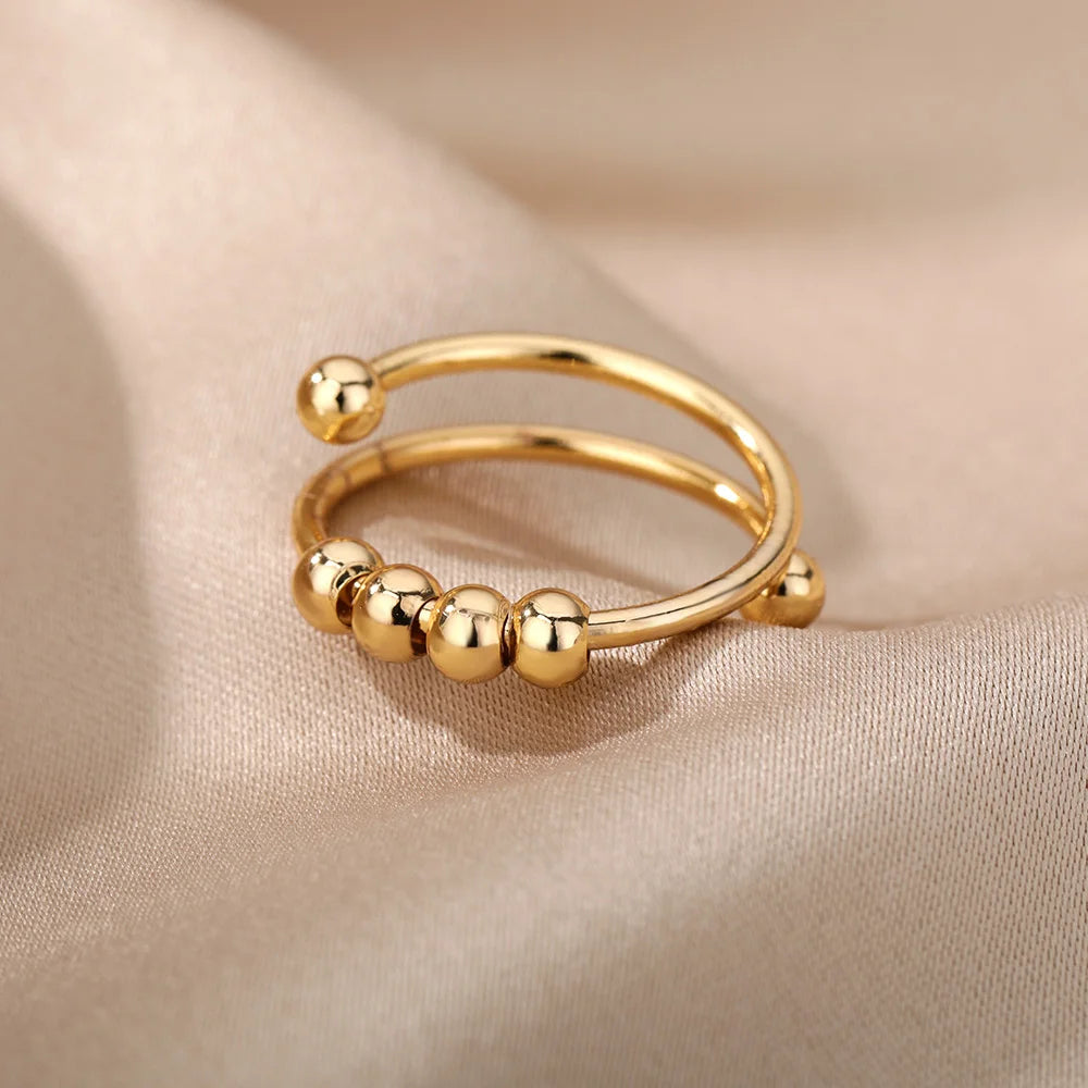 Bague Spinner Anti-Stress — Acier Inoxydable Ajustable
