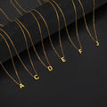 Collier Pendentif Initiale A-Z – Acier Inoxydable Doré ou Argenté | Idée Cadeau Femme