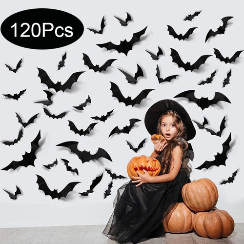 Chauves-Souris 3D Autocollantes Décoration Halloween - NovaPick