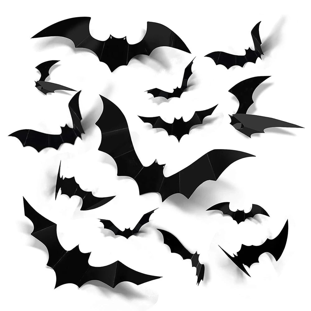 Chauves-Souris 3D Autocollantes Décoration Halloween - NovaPick