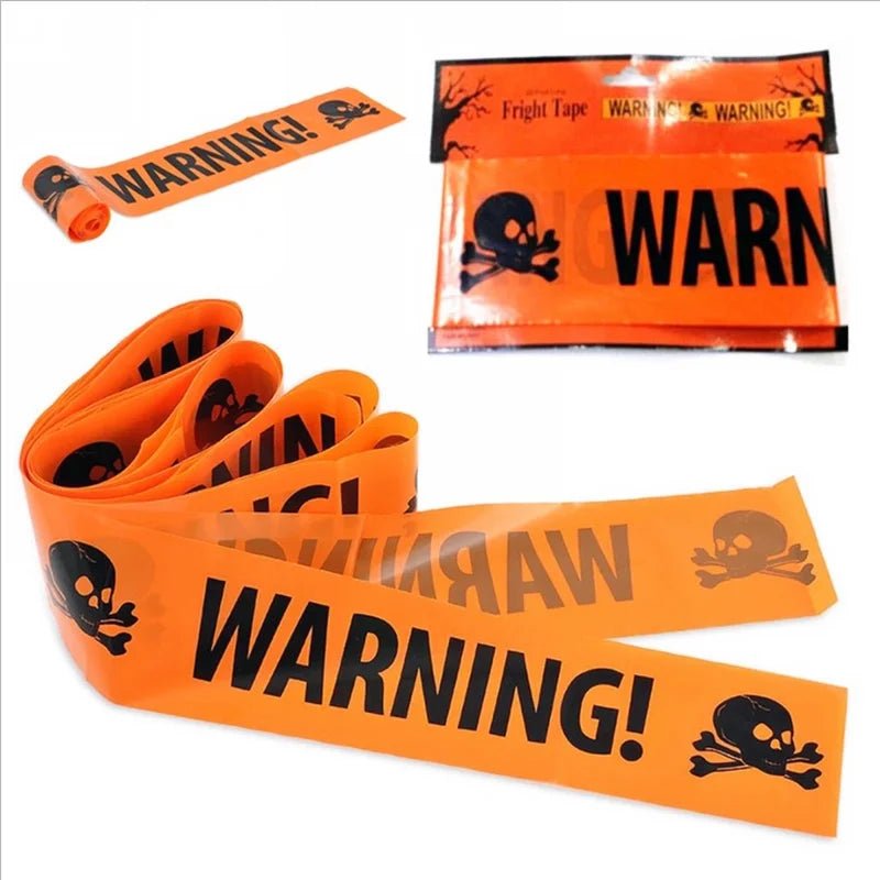 Ruban de Signalisation Crâne Halloween - Déco Fenêtre & Jardin - NovaPick