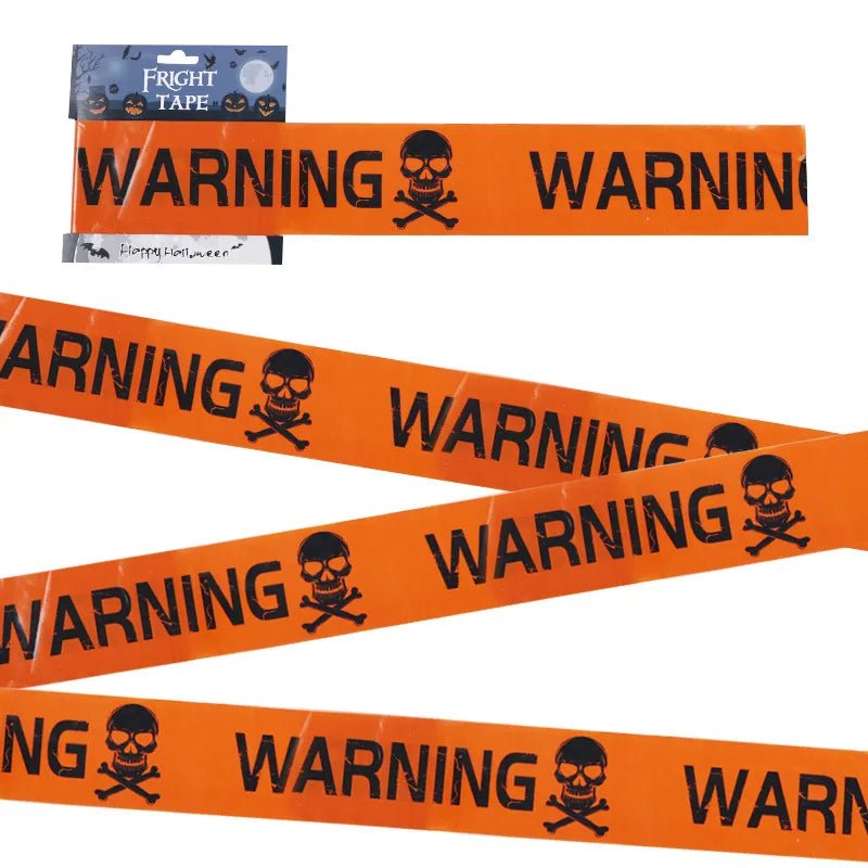Ruban de Signalisation Crâne Halloween - Déco Fenêtre & Jardin - NovaPick