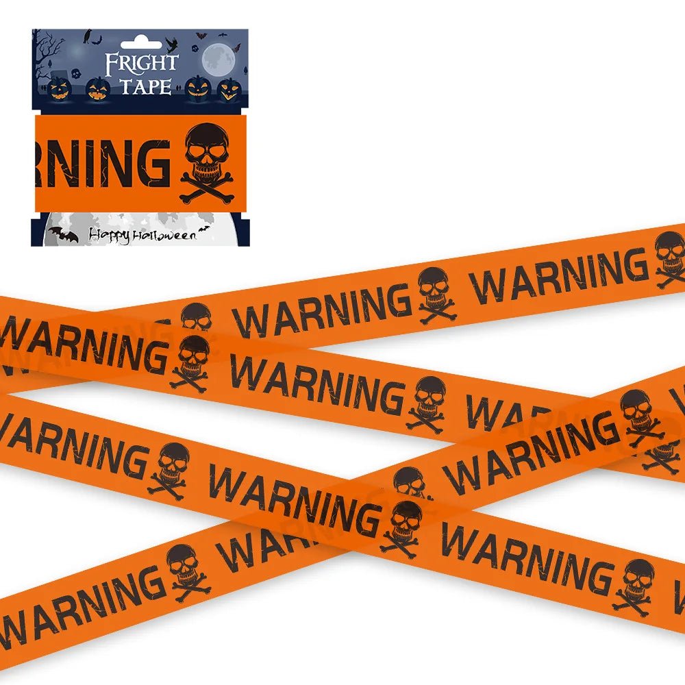 Ruban de Signalisation Crâne Halloween - Déco Fenêtre & Jardin - NovaPick