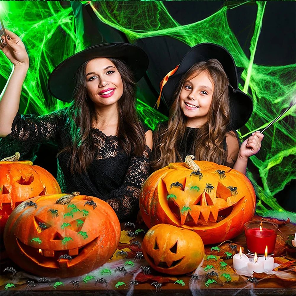 Toile d'Araignée Phosphorescente Halloween - Déco Extérieure - NovaPick